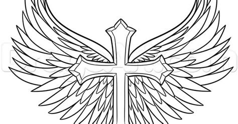 Simple and easy freehand graphic drawing, great for logo design or tattoo design.hope you enjoyed the vid. how to draw a cross with wings step 6 | monster ...
