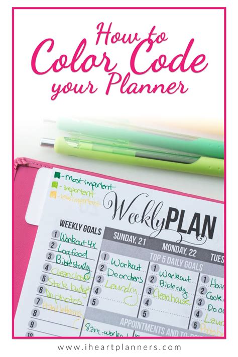 How To Color Code Your Planner Get Organized Hq Color Coding