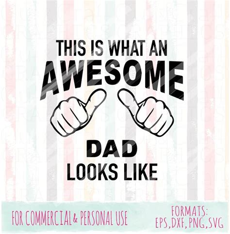 Awesome Dad Looks Like Svg Dad Svgs Fathers Day Commercial Etsy