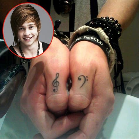 Hand tattoos are becoming more socially acceptable as we see many of our favourite celebrities wearing them.whether it's a full hand tattoo, a delicate finger tattoo, a beautiful wrist tattoo or a daring palm tattoo, there's sure to be something to inspire you here! X Factor Winner Reece Mastin Gets Two Musical Tattoos | POPSUGAR Beauty Australia