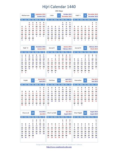 Islamic Calendar Saudi Arabia