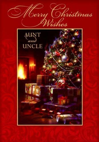 Merry Christmas Wishes Aunt Uncle Christmas Greeting Card