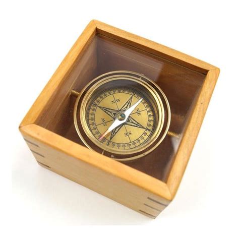 Master Gimbal Compass With Wooden Box Etsy In 2021 Nautical Decor