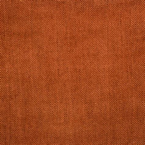 Saffron Orange Herringbone Wovens Chenille Upholstery Fabric By The