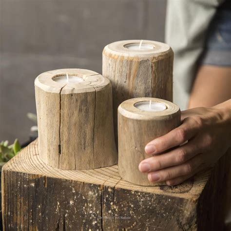 Driftwood Pillar Candle Holder Driftwood Candle Holders Driftwood