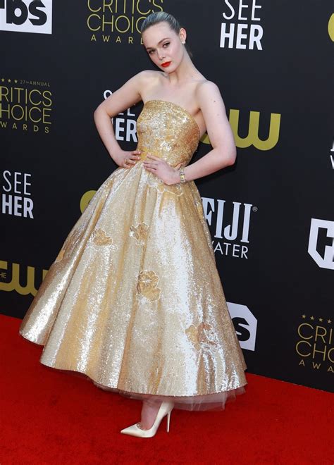 Elle Fanning Sexy Cinderella At The Critics Choice Award Photos
