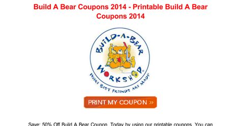 Build A Bear Coupons Printable Build A Bear Coupons