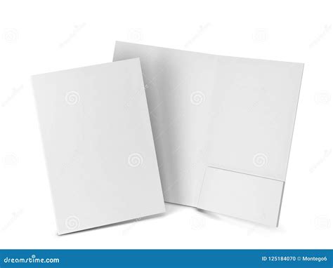 Blank Paper Folder Mockup Stock Illustration Illustration Of File