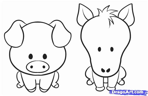 How To Draw A Simple Animal Step By Step Farm Animals Animals Free