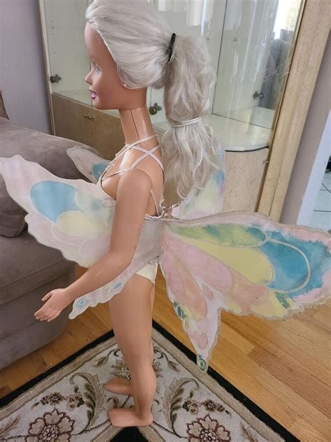 Vintage 1992 My Size Barbie Doll Mattel Angel Dress Up 38 Tall Blonde