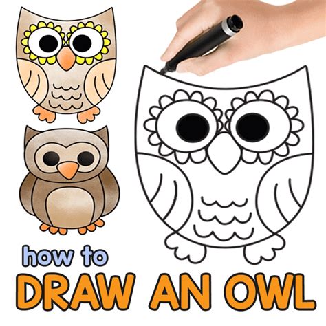 How To Draw A Cute Baby Owl Step By Step