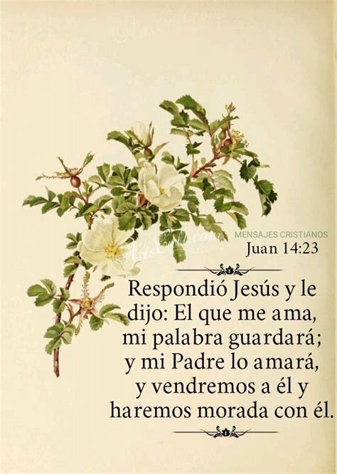 Juan 1423 El Amor Biblia Citas Sobre Dios Frases Motivadoras