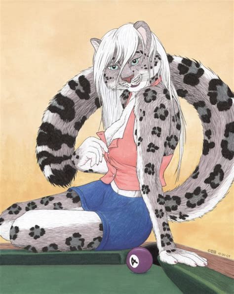 Sexy Female Anthro Snow Leopard Teasing Pose On Pool Table Etsy Singapore