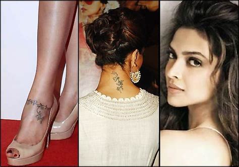 Deepika padukone has a two tattoos on her body. Deepika, Priyanka, Saif: Celebs with funky body tattoos (see pics) | Anklet tattoos, Funky ...