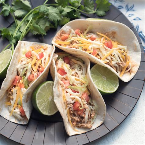 Keep on warm until ready to use. Crock-Pot Chicken Tacos - Valerie's Kitchen