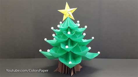 Colors Paper Paper Christmas Tree 3d How To Make Origami Christmas