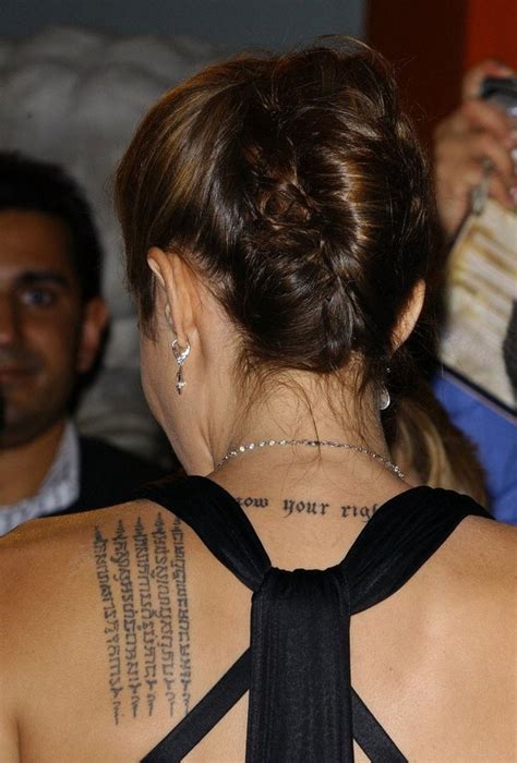 Tatouage Angelina Jolie Angelina Jolie S 21 Tattoos Their Meanings