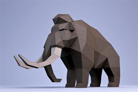 Mammoth Paper Craft Digital Template Origami Pdf Download Etsy In