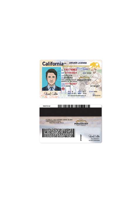 California Driver License Psd Template New Psdlegit