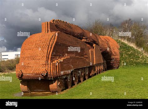 The Brick Train By David Mach Is A Brick Sculpture Located On The
