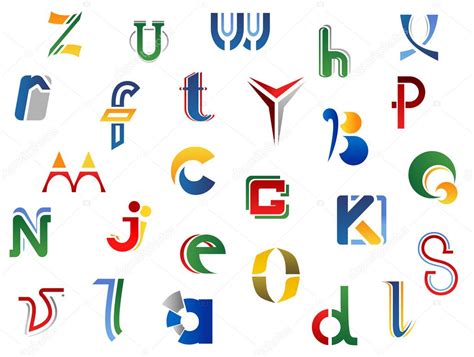 Conjunto De Símbolos Del Alfabeto Vector Gráfico Vectorial