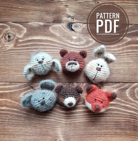 pdf brooch patterncrochet bear brooch pattern fox brooch etsy crochet brooch crochet