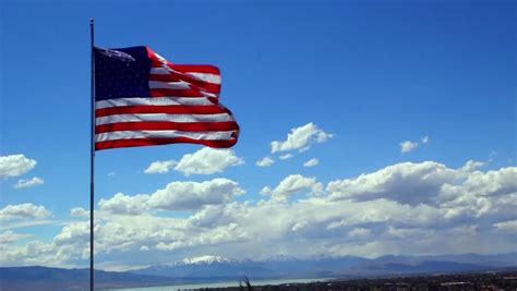 United States Flag Blowing In Stock Footage Video 100 Royalty Free