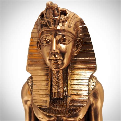 Egyptian Pharaoh Ramses Ii On Hieroglyphs Throne Fine Art Statue
