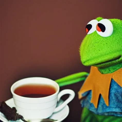 Kermit The Frog Drinking A Cup Of Tea Stable Diffusion Openart