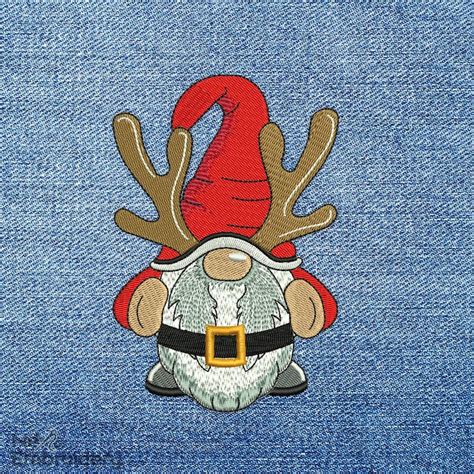 Christmas Gnome Embroidery Design Merry Christmas Embroidery Etsy