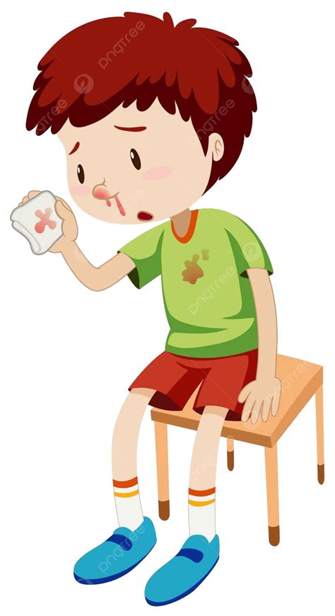 Boy With Bleeding Nose Health White Child Vector Health White Child