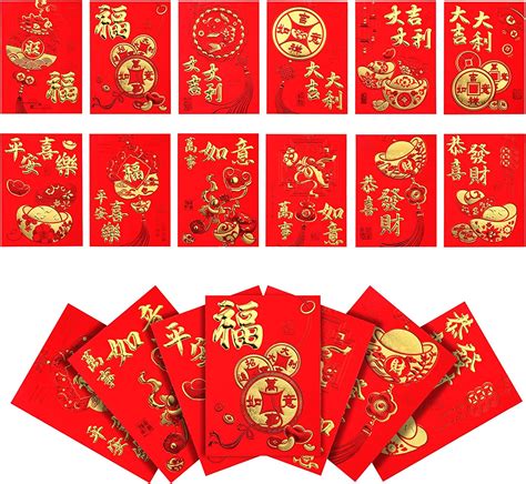 36pcs Enveloppes Rouges Chinoises 8x12cm Enveloppes Rouges Du Nouvel