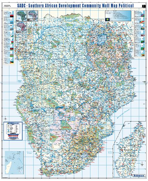 Southern African Wall Maps Education Logistics Planning Travel Decor