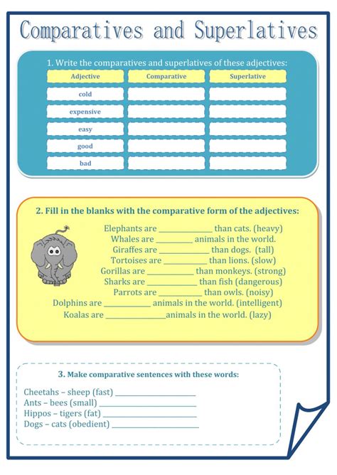 Choose from 500 different sets of flashcards about comparatives superlatives on quizlet. Comparatives and superlatives - Interactive worksheet