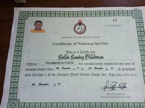 Lost And Found Nysc Certificate Nysc Nigeria