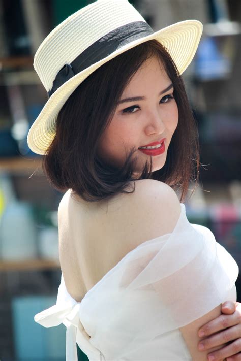 free images white clothing beauty skin lip sun hat headgear japanese idol fashion