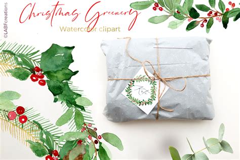 Download 19 christmas greenery free vectors. Watercolor Christmas Greenery Clipart By LABFcreations ...