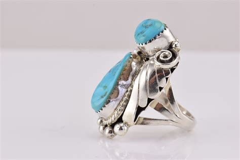 Native American Navajo Begay Bee Gay Sterling Silver Turquoise Ring