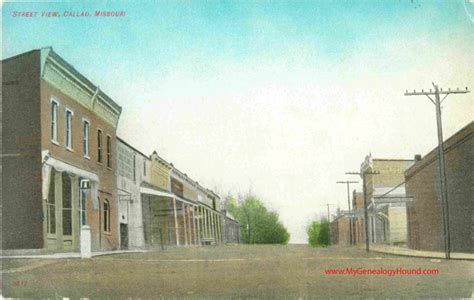 Callao Missouri Street View Vintage Postcard View Photo