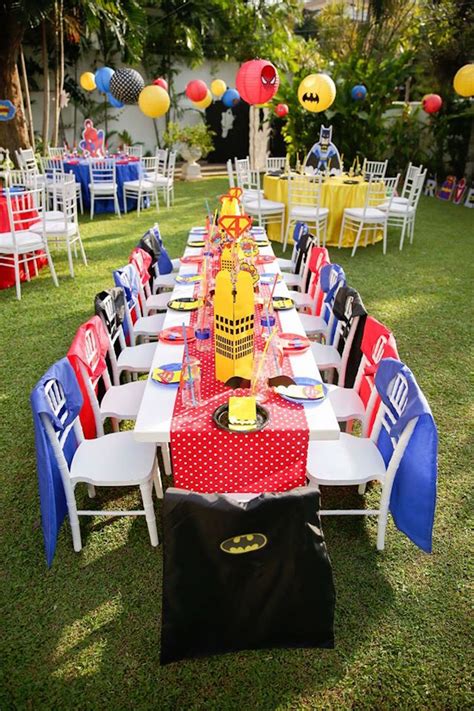 Super Hero Theme Birthday Party Super Hero Theme For A Kids Party