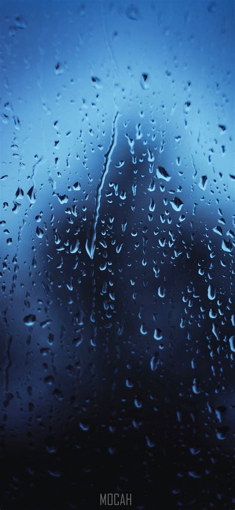 Blue Water Drop Drizzle Rain Vivo X27 1080x2340 Hd Phone