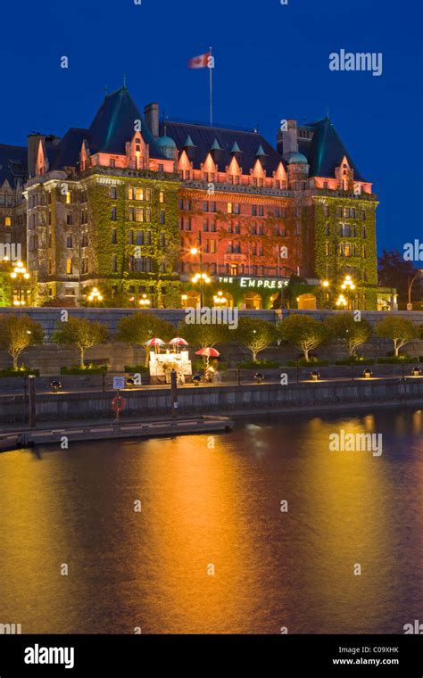 Empress Hotel Fairmont Hotel Illuminated At The Victoria Inner