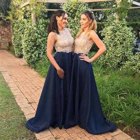 Image Result For Navy Gold Bridesmaid Dress Bridesmaid Dresses Lace