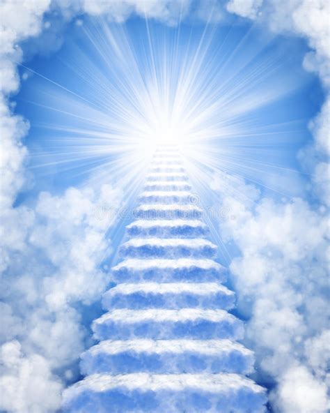 Stairs Made Of Clouds To Heaven Stock Illustration Illustration Of