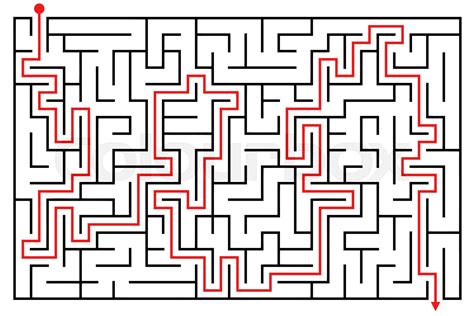 Labyrinth Illustration Stock Vector Colourbox