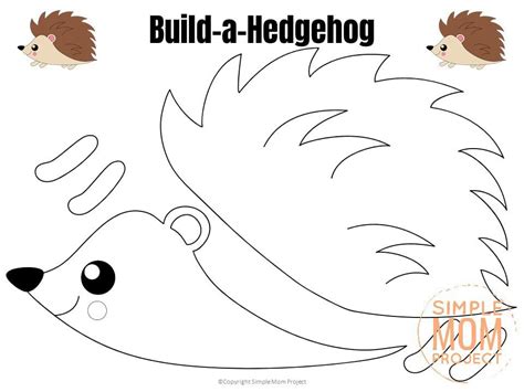 Printable Hedgehog Craft Template