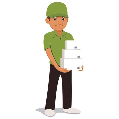 Parcel delivery man cartoon - Transparent PNG & SVG vector ...