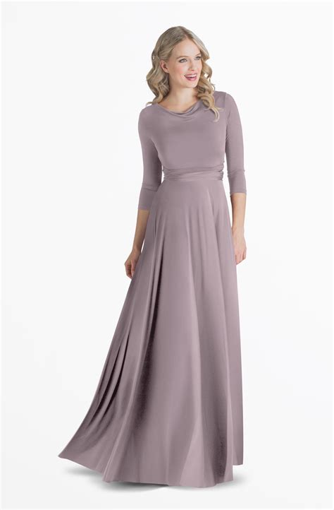 Mauve Taupe With Images Prom Dresses With Pockets Convertible