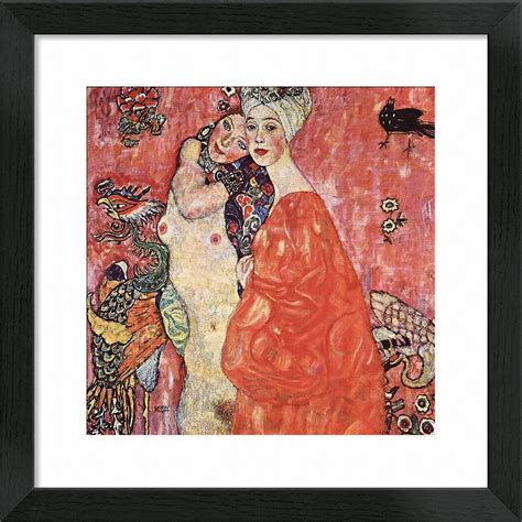The Girlfriends Gustav Klimt Art Print Framed By Fine Art