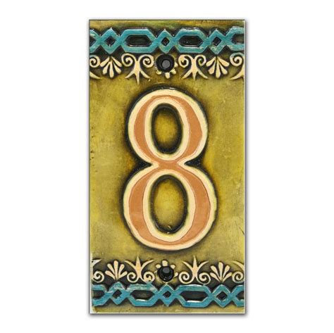 Ceramic Tile House Address Numbers 472inch X 228inch Hand Decorated
